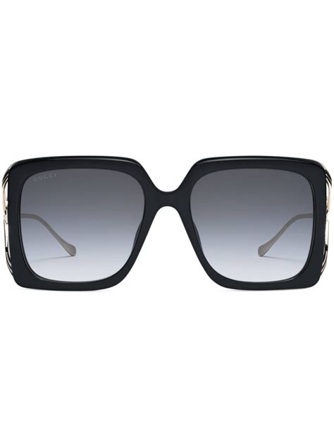 gucci transparent rectangular 80s sunglasses|gucci oversize rectangular sunglasses.